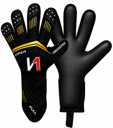 Onekeeper Viper Black-Gold – rękawice bramkarskie Negative Cut
