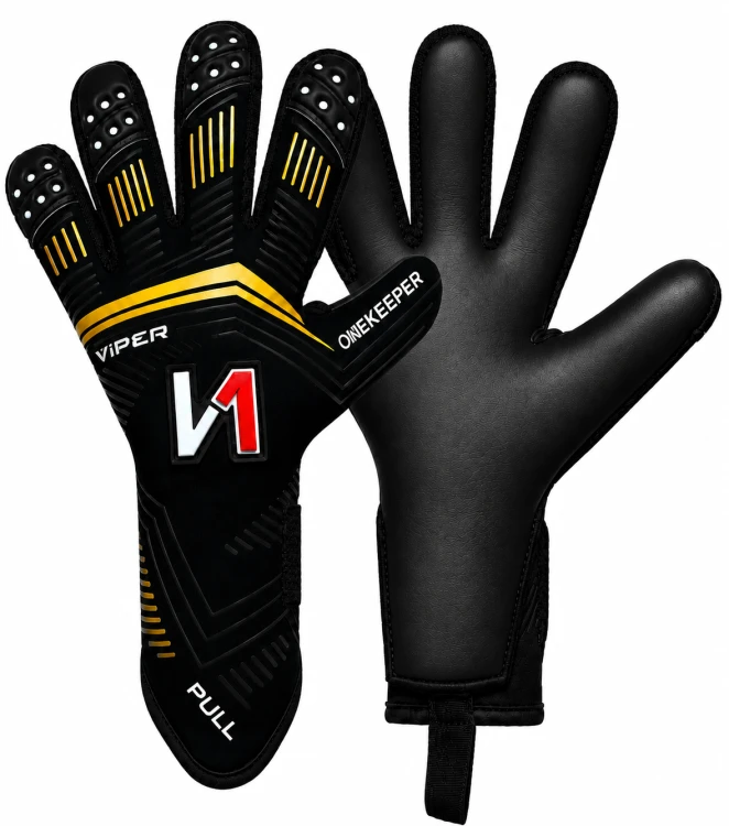 Onekeeper Viper Black-Gold – rękawice bramkarskie Negative Cut